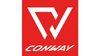 Conway Logo Sticker  3XL weiß, rot